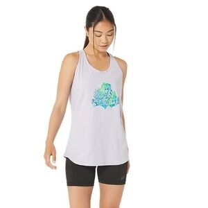 ASICS Women's LARGE The New Strong Palms Racerback Tank in Dusk Violet